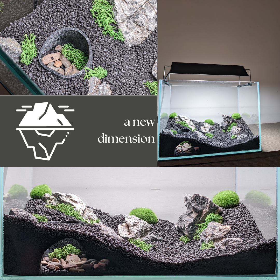 Aquarium and Terrarium Underground Natural Cave